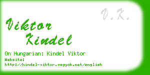 viktor kindel business card